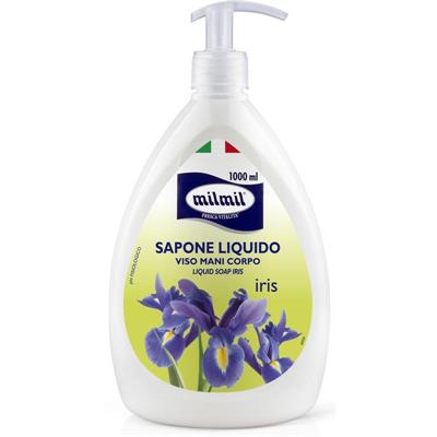 MIL MIL SAPONE LIQUIDO VISO-MANI-CORPO IRIS  DISPENSER 1 LT 1000