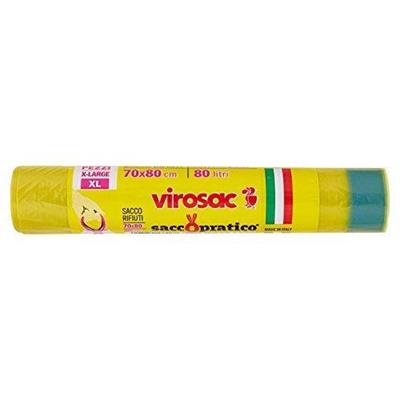 VIROSAC SACCOPRATICO 70X80 CM 80 LT 8 PZ GIALLO LDPE