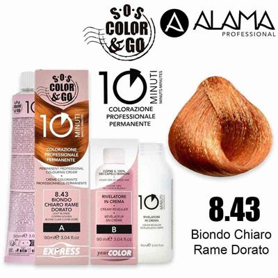 SOS COLOR&GO COLORAZIONE PROF.10MIN 8.43 DUO SET 90ML+90ML