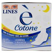 LINES E' COTONE NOTTE ASSORBENTI  X 9