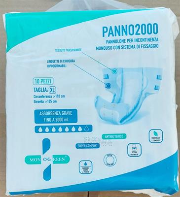 MONO GREEN INCONTINENZA PANNOL.2000 TAGLIA XL 10PZ