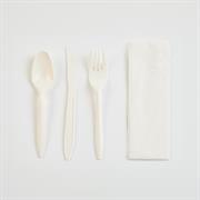 MONO GREEN KIT COLTELLO+FORCHETTA+CUCCHIAIO+TOVAGLIOLO IMBUSTATO