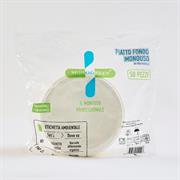 MONO GREEN PIATTO FONDO IN FIBRA VEGETALE BIOD/COMPOST 50PZ