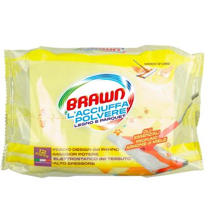 BRAWN ACCIUFFAPOLVERE SUPERFICI LEGNO/PARQUET 12 PZ