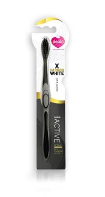 DEALO SPAZZOLINO CARBON X WHITE SETOLE MEDIE/MORBIDE