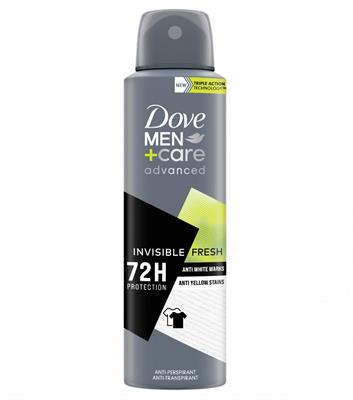 DOVE DEO SPRAY 150ML ADVANCED MEN INVISIBLE FRESH