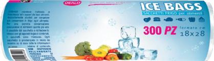 DEALO ICE BAGS SACCH.FRIGO 300PZ 18*28CM HDPE SPESS.8 MICRON