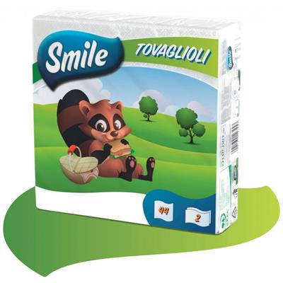 SMILE TOVAGLIOLI 2 VELO BIANCO DECORATO 33X33 44 PZ
