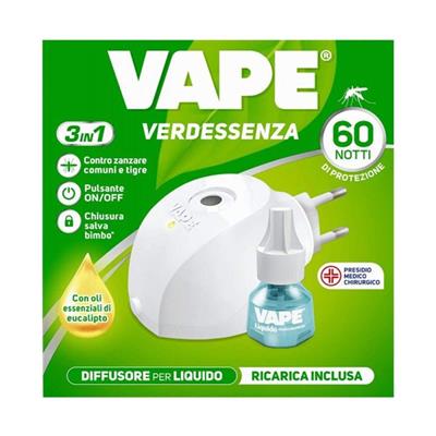 VAPE ELETTROEMANATORE LIQUIDO VERDESSENZA + RICARICA 60 NOTTI 36