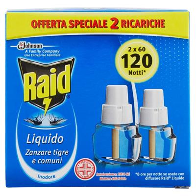 RAID LIQUIDO RICARICA 2X60N 12PZ 2 RIC.