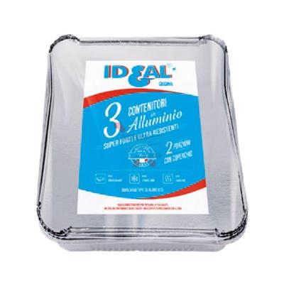 IDEAL CONTENITORE 2 PORZIONI C/COP RIP PZ 3 0108R