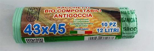 NEC SACCO BIO COMPOSTABILE BIANCO 43X45 10PZ