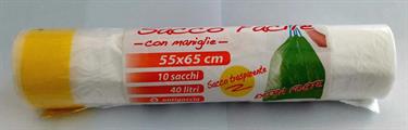 NEC SACCO FACILE HD TRASPARENTE C/MAN 55X65 40LT 10PZ