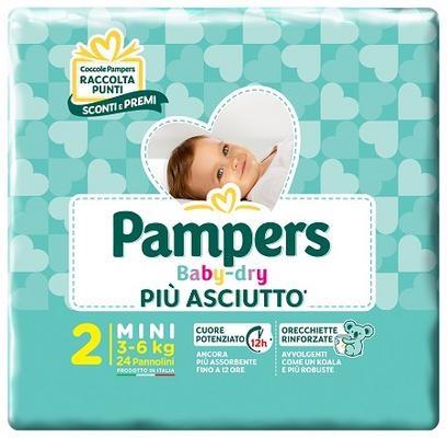 PAMPERS PANNOLINI BABY DRY DOWNCOUNT MINI X24