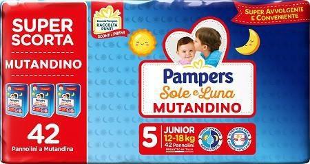 PAMPERS PANNOLINI SOLE E LUNA MUTANDINO JUNIOR X 42 TRIO