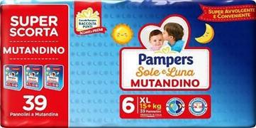PAMPERS PANNOLINI SOLE E LUNA MUTANDINO XL X 39 TRIO