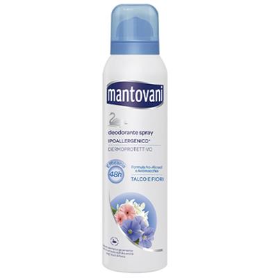 MANTOVANI DEOD.SPRAY TALCO E FIORI BIANCHI 48H DERMO 150ML