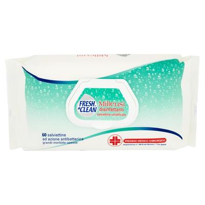 FRESH&CLEAN SALVIETTE DISINFETTANTE VASCHETTA MORBIDA 60PZ