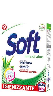 SOFT LAVATRICE POLVERE FUSTINO LINFA DI ALOE 100+5 MIS.