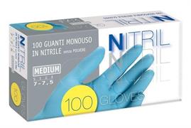 NITRIL GUANTO POWDER FREE BLU MONOUSO TAGLIA M 100PZ ENLX