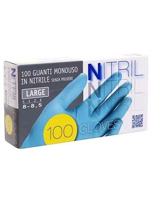 NITRIL GUANTO POWDER FREE BLU MONOUSO TAGLIA L 100PZ ENLX