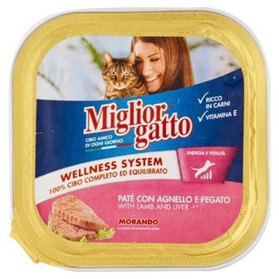 MIGLIORGATTO PATE' AGNELLO E FEGATO 100GR