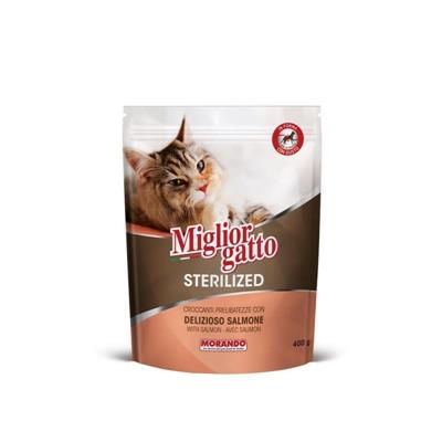 MIGLIORGATTO STERILIZEDCROCCANTINI SALMONE DELIZIOSO 400GR