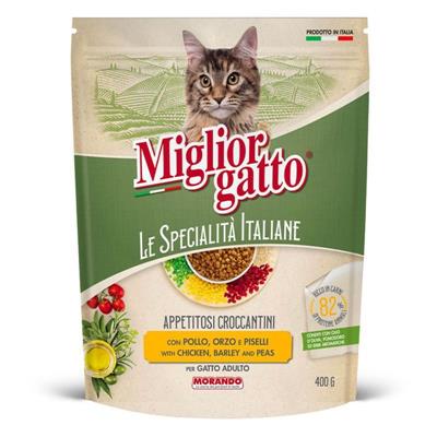MIGLIORGATTO CROCC.400GR.ORZO/PISELLI