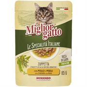 MIGLIORGATTO STRACC.85GR.POLLO/PISELLI