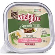MIGLIORGATTO PATE'100GR.SUIN/PATAT/PISEL