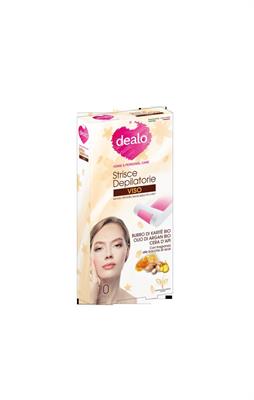 DEALO DEPILAZIONE VISO ARGAN 10 STRISCE CON OLIO DI ARGAN