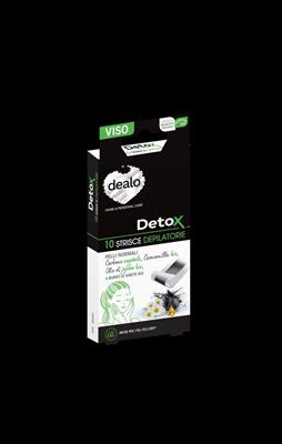 DEALO DEPILAZIONE VISO DETOX 10 STRISCE CARBONE/CAMOMIL/JOJOBA