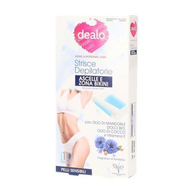 DEALO DEPILAZIONE CORPO 10 STRISCE DEPILATORIE ASCELLE E BIKINI