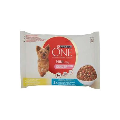 PURINA ONE MINI CONTROLLO DEL PESO MULTIPACK 4X100G CON TACCHINO