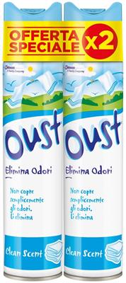 OUST SPRAY CLEAN SCENT BIPACCO 2X300ML
