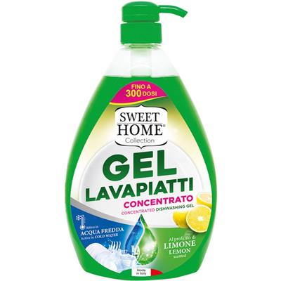 SWEET HOME GEL LAVAPIATTI ANTIBATTERICO C/DISPENSER LIMONE  1000
