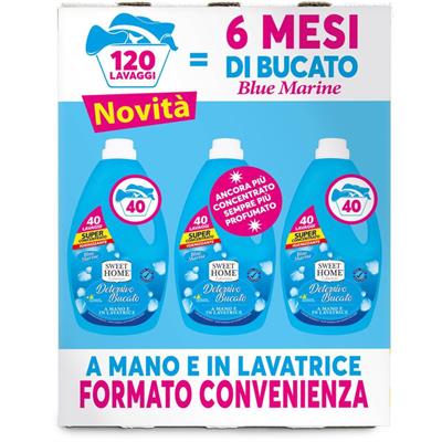 SWEET HOME DET.BUCATO MANO E LAVATRICE TRIPACCO BLUE MARINE 40LA