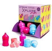 XPLOTE FUN BABY BOTTLE SHAPED LIP BALM ASSORTED 12288