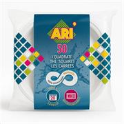 ARISTEA PIATTI QUADRATI 207 RIUTILIZZABILI ARI' 50PZ