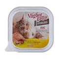 MIGLIORGATTO STERILIZED PATE' POLLO E PROSCIUTTO VASCHETTA 100GR