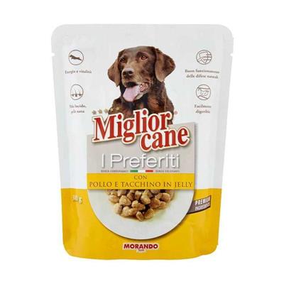 MIGLIORCANE I PREFERITI BOCCONI CON POLLO E TACCHINO IN GELATINA
