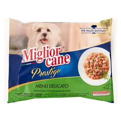 MIGLIORCANE PRESTIGE DOPPIO MENU' DELICATO 100X4GR