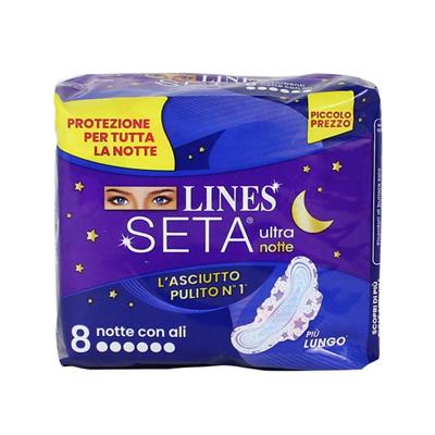 LINES SETA ASSORBENTI ULTRA NOTTE ALI X 8