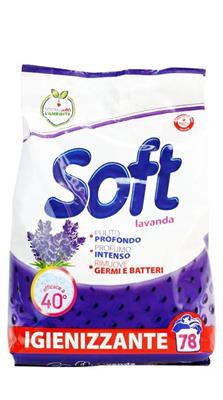 SOFT LAVATRICE POLVERE LAVANDA INTENSA 70+8 MIS.