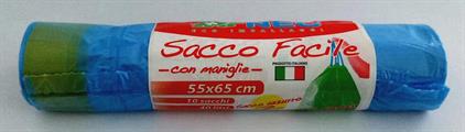 NEC SACCO FACILE HD AZZURRO C/MAN 55X65 40LT 10PZ