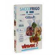 VIROSAC SACCO FRIGO 29X42 CM 5 LT 15 PZ AZZURRO TRASP. LDPE GRAN