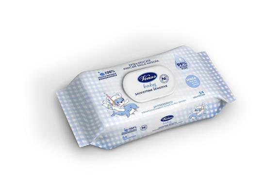 VENUS SALVIETTE BABY SENSITIVI ACQUA PURA 56 PZ
