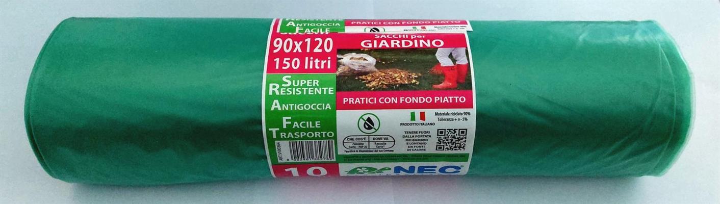 NEC SACCO PLT VERDE GIARDINO 90X120 10PZ