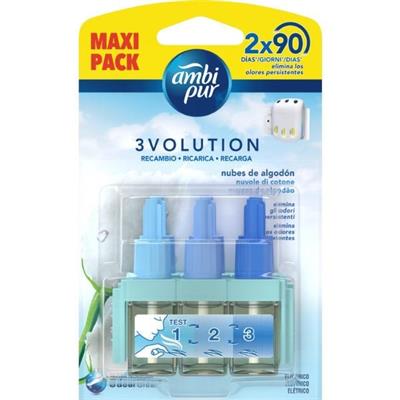 AMBIPUR 3VOLUTION RICARICA BIPACCO NUVOLE COTONE 20MLX2