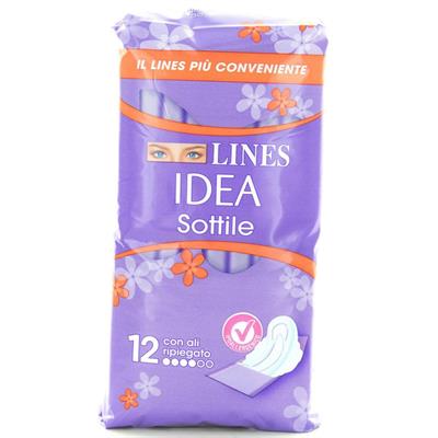 LINES IDEA ASSORBENTI SOTTILE RIPIEGATI ALI X12